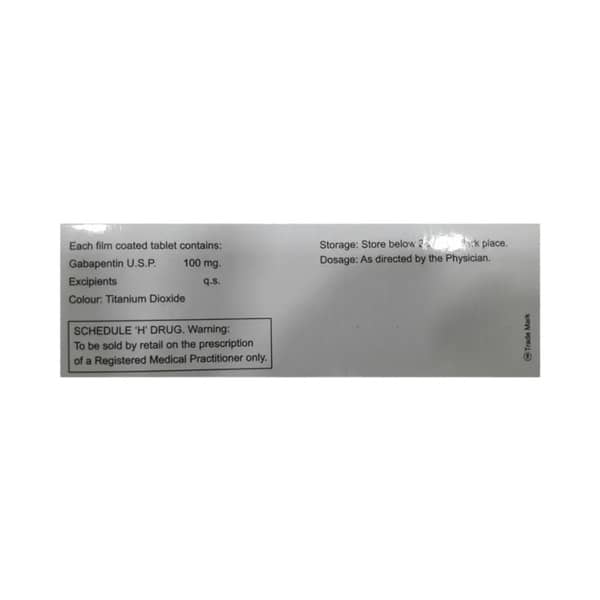 Gabalent 100mg Strip Of 10 Tablets