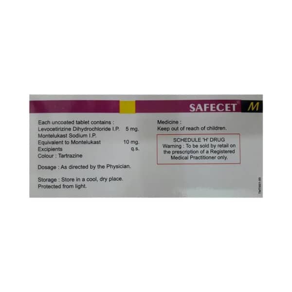 Safecet M Strip Of 10 Tablets