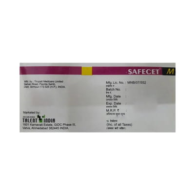 Safecet M Strip Of 10 Tablets