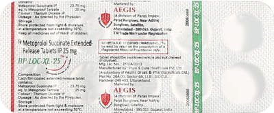 Bp Loc Xl 25mg Strip Of 10 Tablets