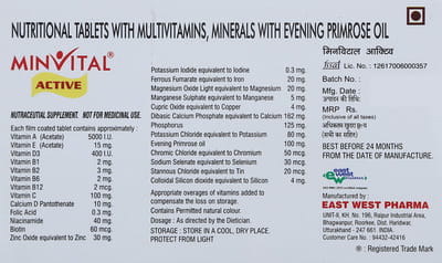 Minvital Active Strip Of 10 Tablets