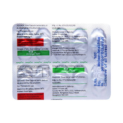 Osmega 500mg Strip Of 30 Capsules
