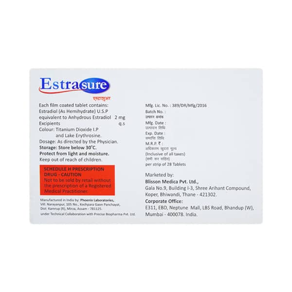Estrasure Strip Of 28 Tablets