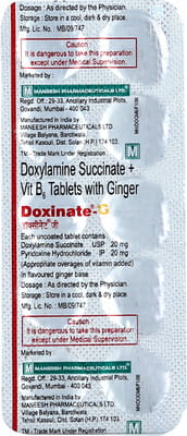 Doxinate G Ginger Flavour Strip Of 10 Tablets