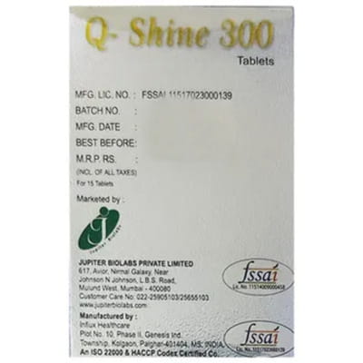 Q Shine 300mg Bottle Of 15 Tablets