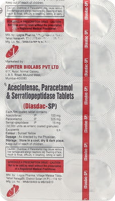 Diasdac Sp Strip Of 10 Tablets