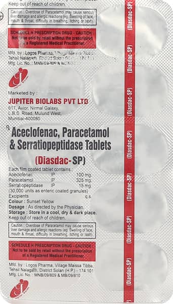 Diasdac Sp Strip Of 10 Tablets