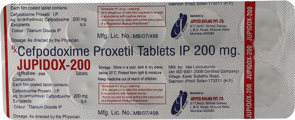 Jupidox 200mg Strip Of 10 Tablets