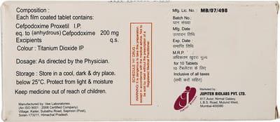 Jupidox 200mg Strip Of 10 Tablets