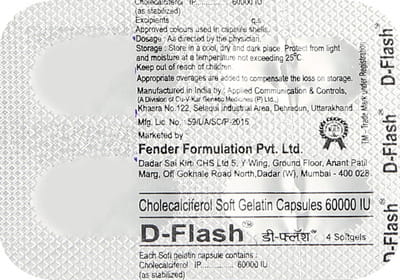 D Flash 60000iu Strip Of 4 Capsules