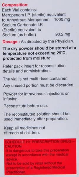 Merrobe 1 G Powder For Injection (1): Uses, Side Effects, Price ...