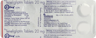 J Ring 20mg Strip Of 10 Tablets