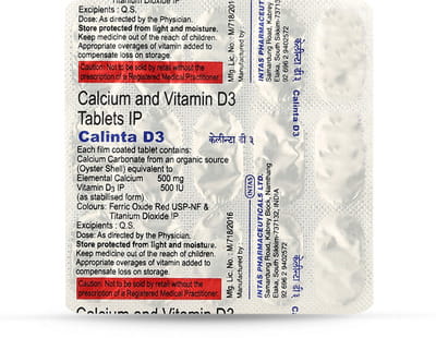 Calinta D3 Strip Of 15 Tablets