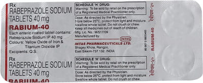 Rabium 40mg Strip Of 10 Tablets