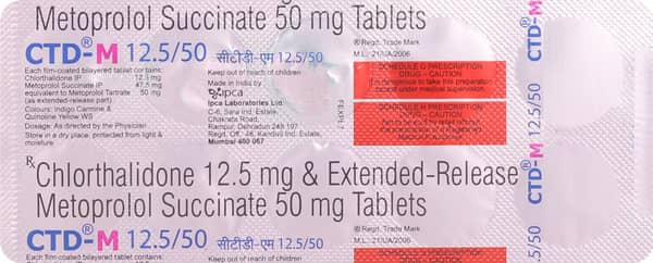 Ctd M 12.5/50mg Strip Of 10 Tablets