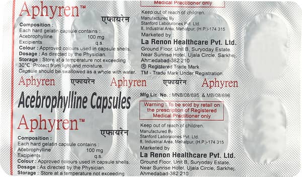 Aphyren 100mg Strip Of 10 Capsules