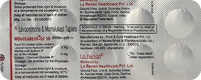 Montegress Lc 10mg Strip Of 10 Tablets