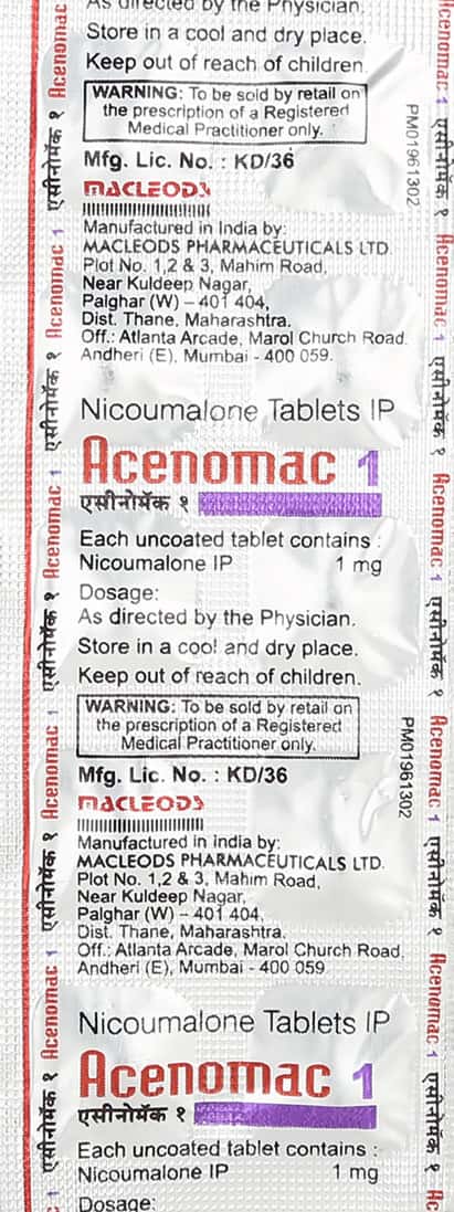 Acenomac 1 MG Tablet (10): Uses, Side Effects, Price & Dosage | PharmEasy