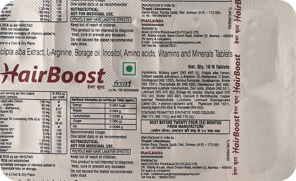 Hairboost Strip Of 10 Tablets