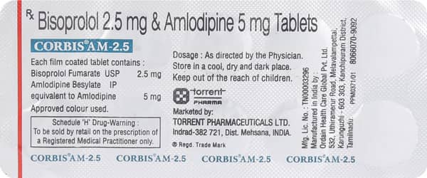 Corbis Am 2.5mg Strip Of 10 Tablets