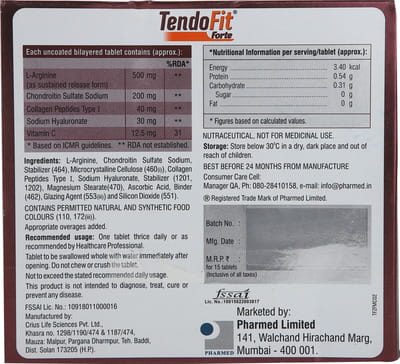 Tendofit Forte Strip Of 15 Tablets