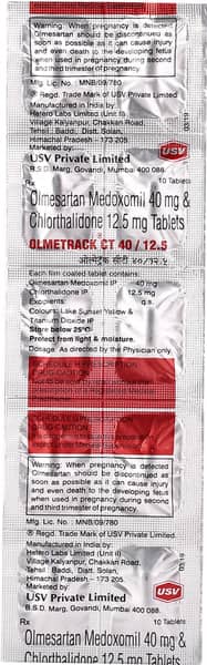 Olmetrack CT 40/12.5 Tablet