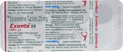 Exenta 25mg Strip Of 10 Tablets