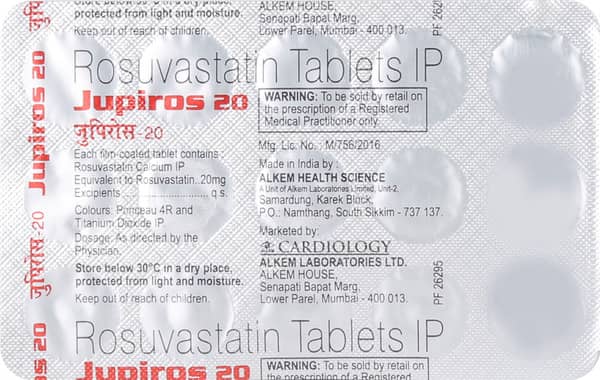Jupiros 20mg Strip Of 15 Tablets