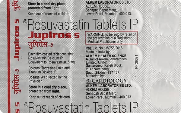 Jupiros 5mg Strip Of 15 Tablets