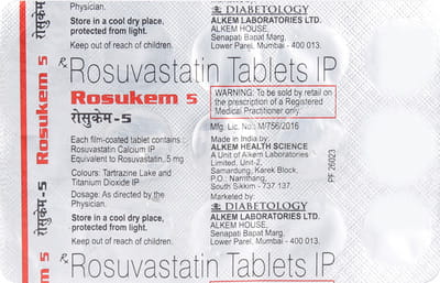 Rosukem 5mg Strip Of 15 Tablets