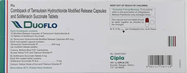 Duoflo Strip Of 20 Combikit Capsule & Tablets