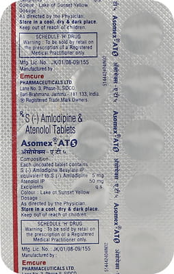 Asomex At 5/50mg Strip Of 15 Tablets