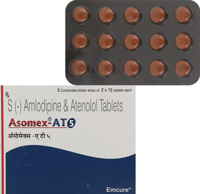Asomex At 5/50mg Strip Of 15 Tablets