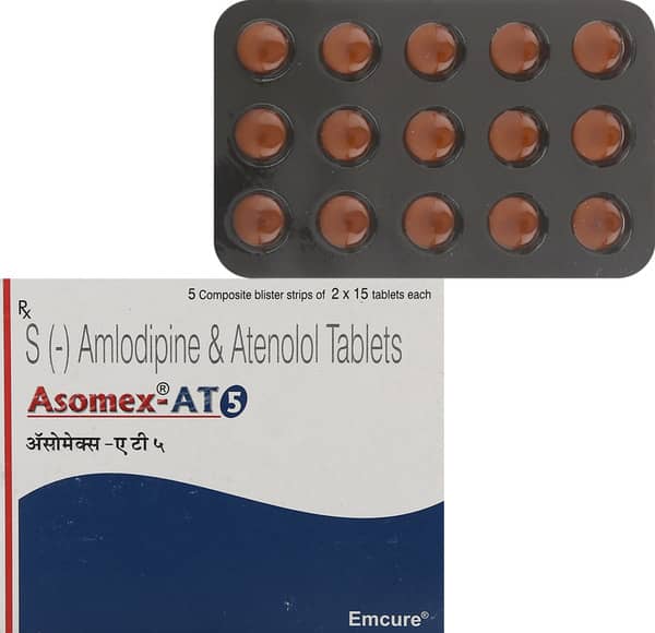 Asomex At 5/50mg Strip Of 15 Tablets