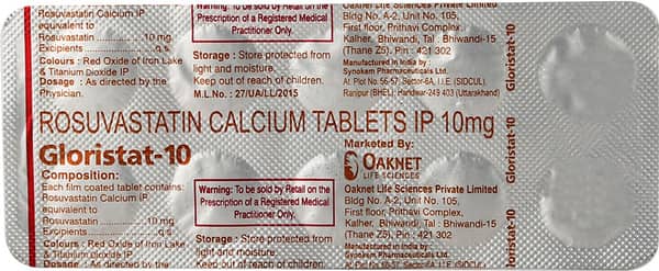 Gloristat 10mg Strip Of 10 Tablets