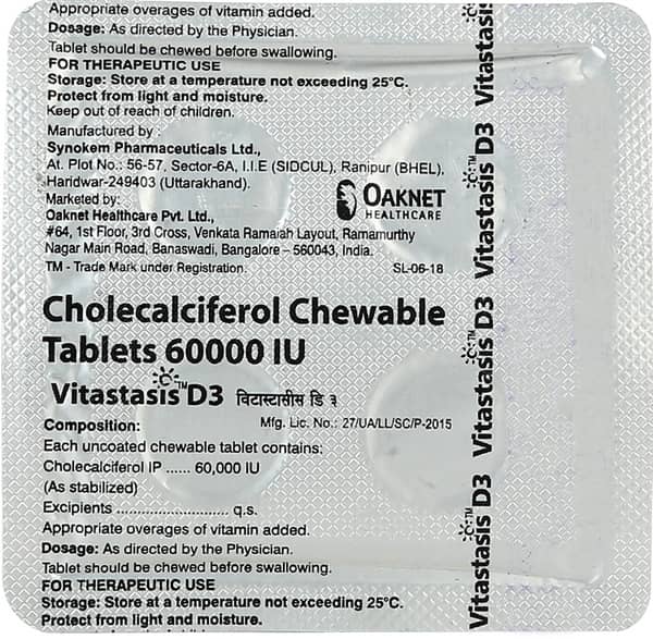 Vitastasis D3 Strip Of 4 Tablets