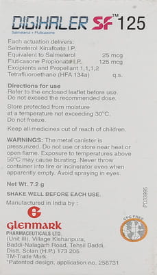 Digihaler Sf 125mcg Box Of 120md Metered Dose Inhaler