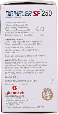 Digihaler Sf 250mcg Box Of 120md Metered Dose Inhaler