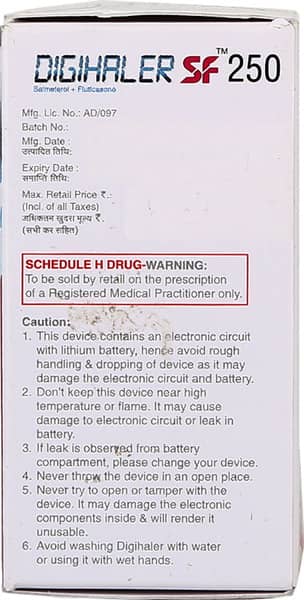 Digihaler Sf 250mcg Box Of 120md Metered Dose Inhaler