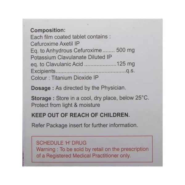 Augxetil Cv 500Mg Strip Of 10 Tablets