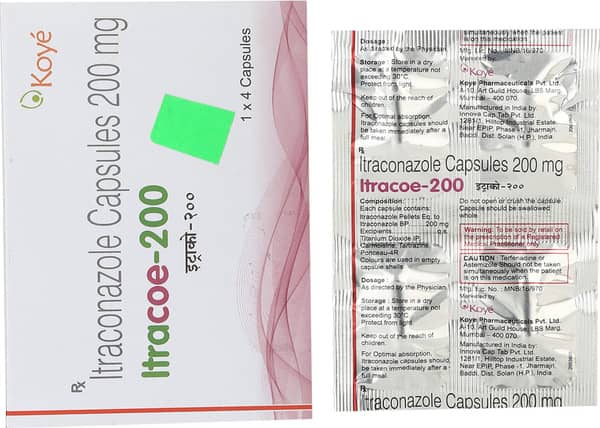 Itracoe 200Mg Strip Of 4 Capsules
