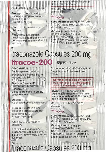 Itracoe 200Mg Strip Of 4 Capsules