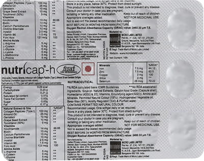 Nutricap H Strip Of 15 Capsules