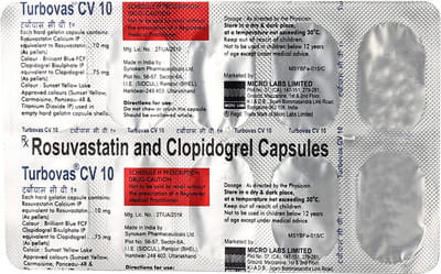 Turbovas Cv 10mg Strip Of 10 Capsules