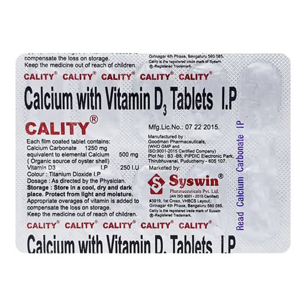 Cality Strip Of 10 Tablets