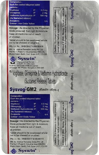 Sysvog Gm2 Strip Of 10 Tablets