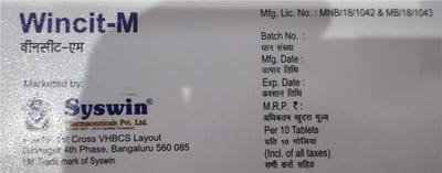 Wincit M Strip Of 10 Tablets