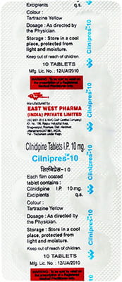 Cilnipres 10mg Strip Of 10 Tablets