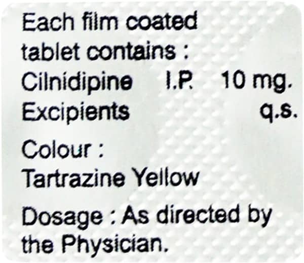 Cilnipres 10mg Strip Of 10 Tablets