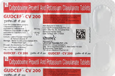 Gudcef Cv 200mg Strip Of 10 Tablets